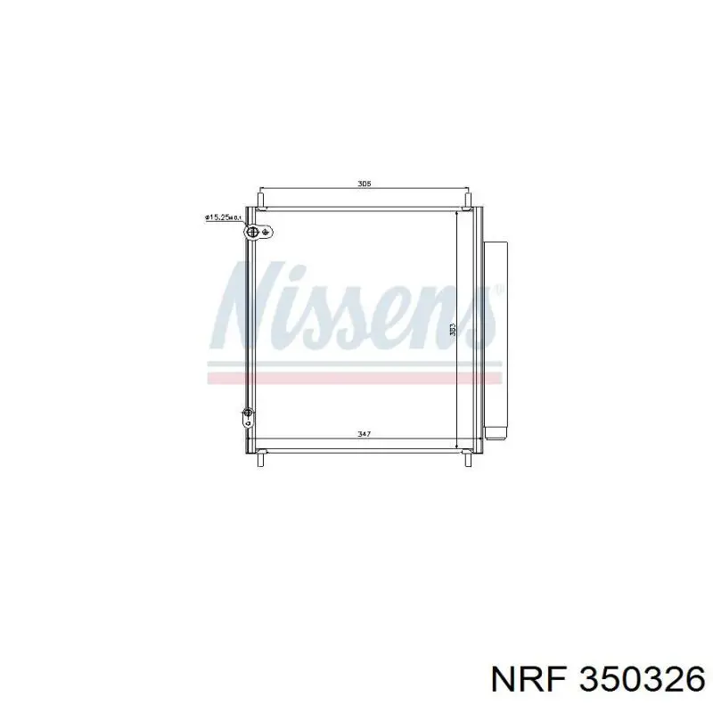 Chłodnica klimatyzacji NRF 350326 cena, od 163,45 USD
