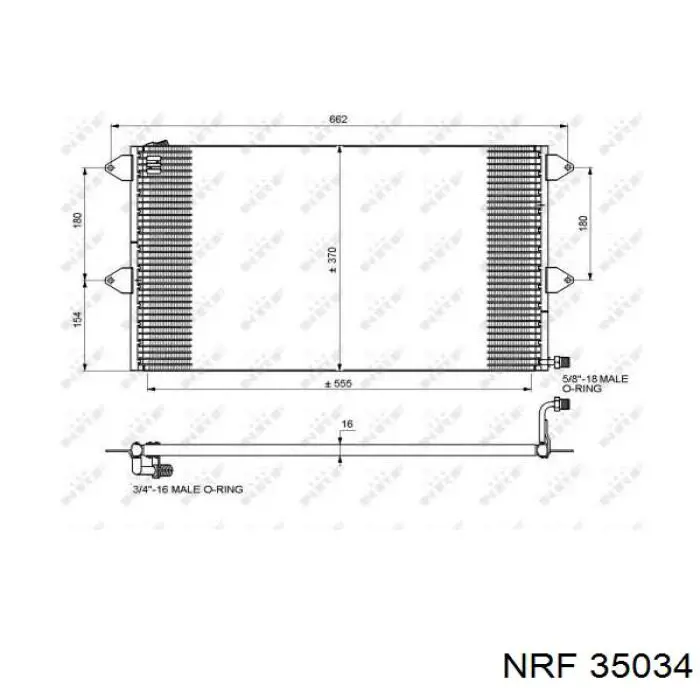 Chłodnica klimatyzacji NRF 35034 cena, od 57,89 USD