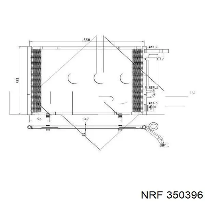 350396 NRF Chłodnica klimatyzacji
