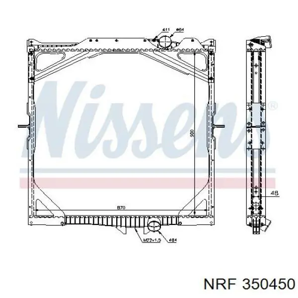 Chłodnica klimatyzacji NRF 350450 cena, od 131,56 USD