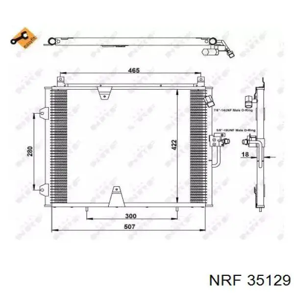 Chłodnica klimatyzacji NRF 35129 cena, od 136,42 USD
