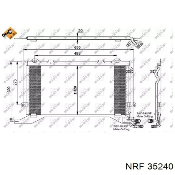 Chłodnica klimatyzacji NRF 35240 cena, od 69,81 USD