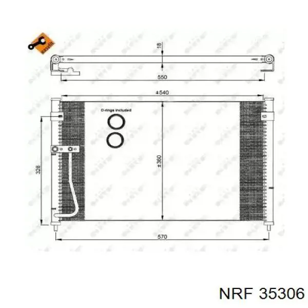 Chłodnica klimatyzacji NRF 35306 cena, od 77,80 USD