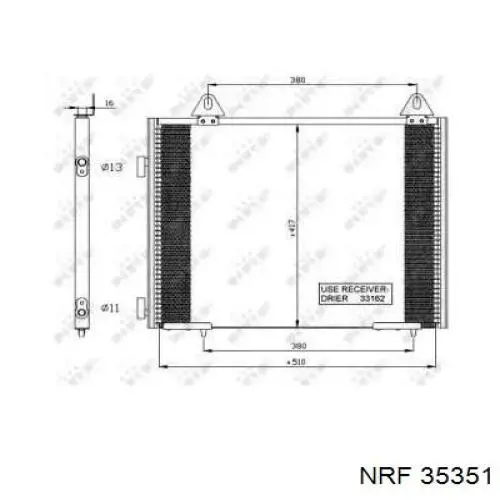 Chłodnica klimatyzacji NRF 35351 cena, od 59,59 USD