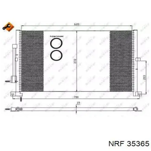 Chłodnica klimatyzacji NRF 35365 cena, od 97,11 USD