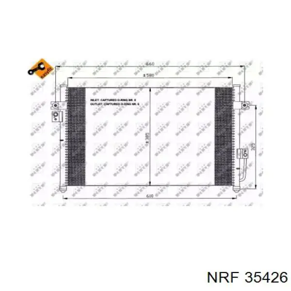 Chłodnica klimatyzacji NRF 35426 cena, od 66,40 USD
