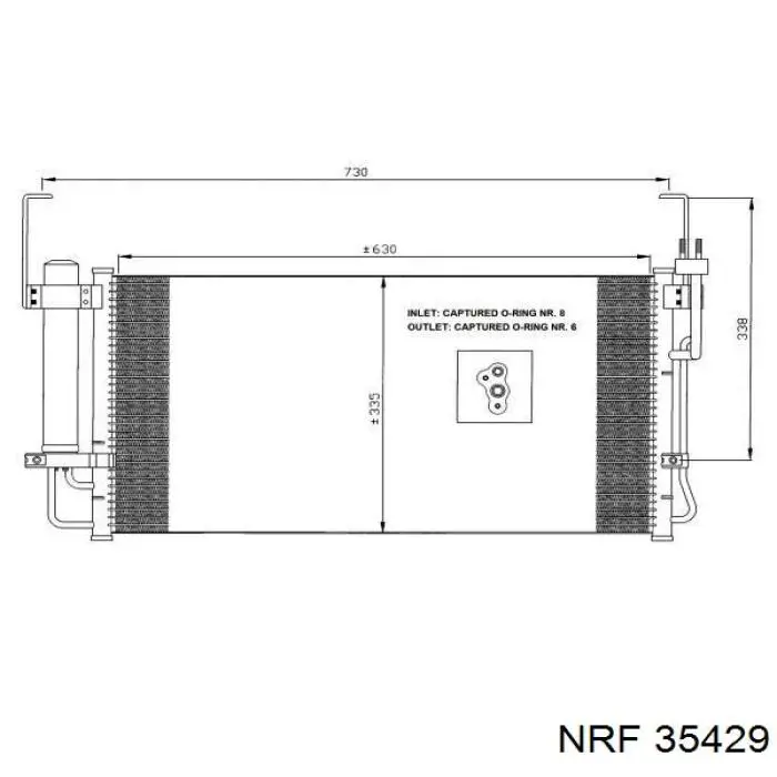 Chłodnica klimatyzacji NRF 35429 cena, od 71,18 USD