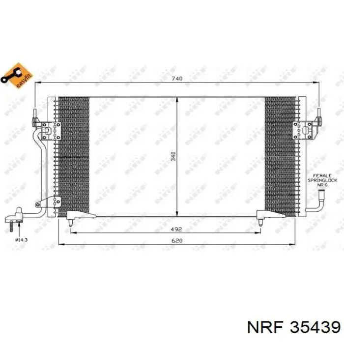 Chłodnica klimatyzacji NRF 35439 cena, od 66,40 USD