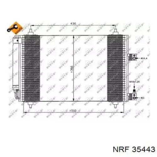 Chłodnica klimatyzacji NRF 35443 cena, od 44,36 USD