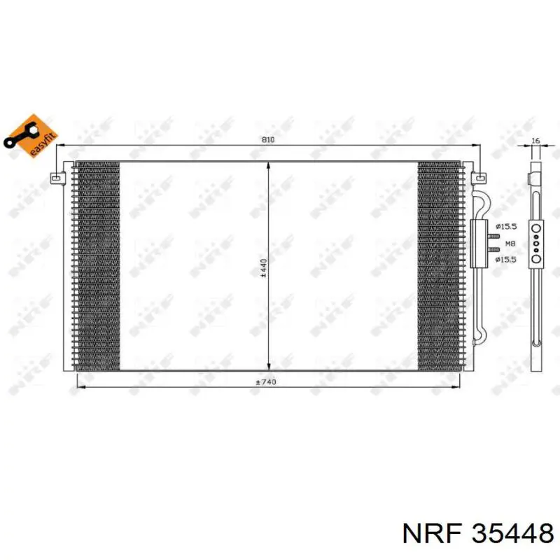 Chłodnica klimatyzacji NRF 35448 cena, od 103,68 USD