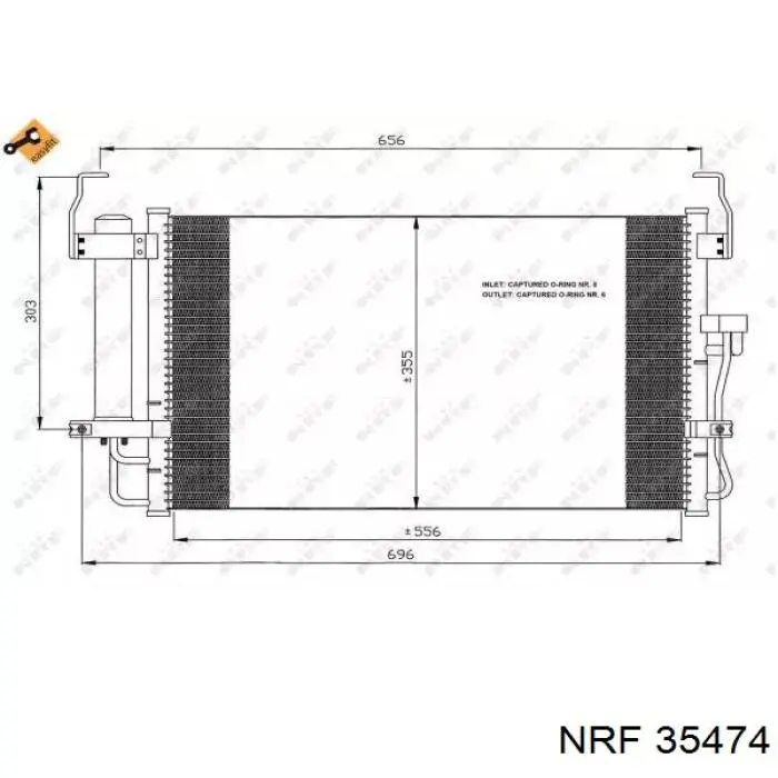 Chłodnica klimatyzacji NRF 35474 cena, od 104,06 USD