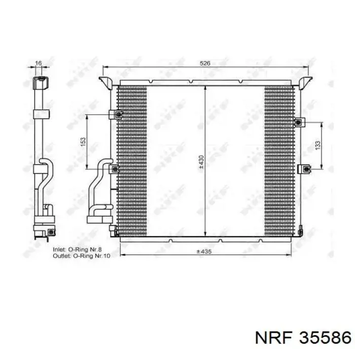 Chłodnica klimatyzacji NRF 35586 cena, od 81,02 USD