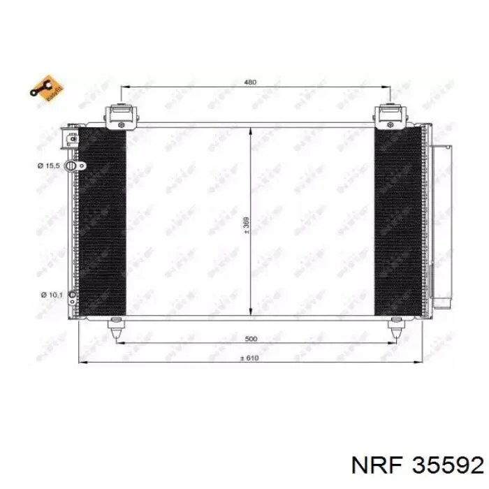Chłodnica klimatyzacji NRF 35592 cena, od 108,63 USD
