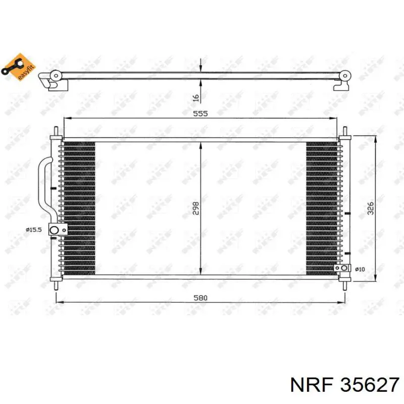 Chłodnica klimatyzacji NRF 35627 cena, od 69,64 USD