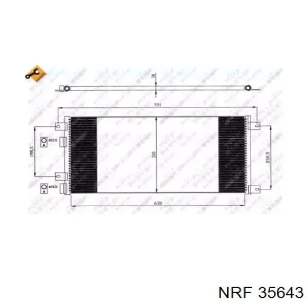Chłodnica klimatyzacji NRF 35643 cena, od 105,12 USD