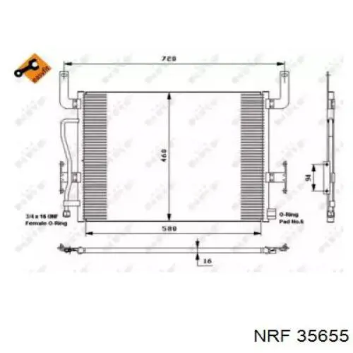 Chłodnica klimatyzacji NRF 35655 cena, od 137,02 USD