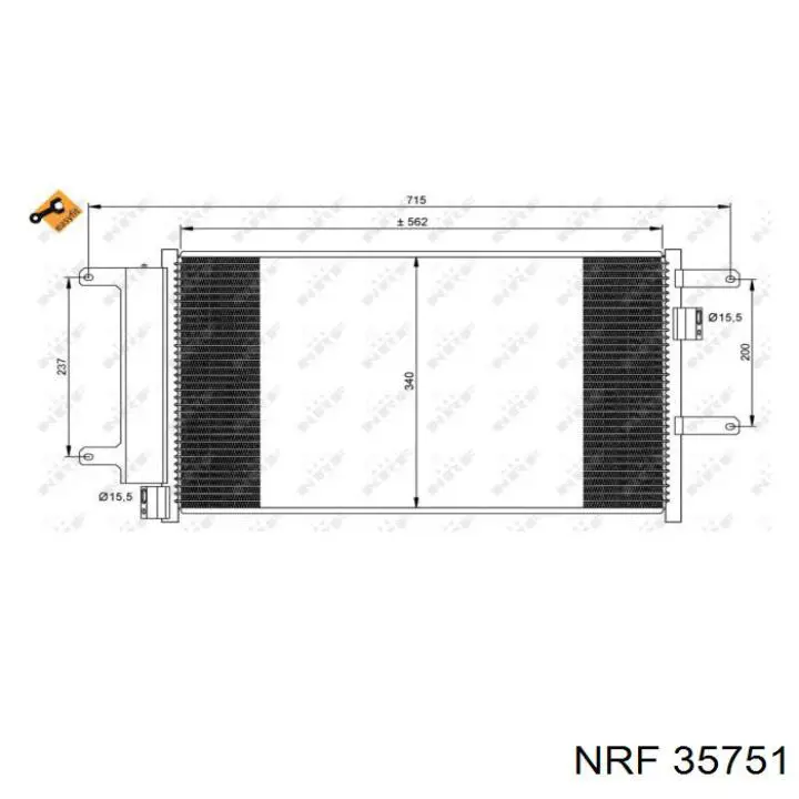 Chłodnica klimatyzacji NRF 35751 cena, od 108,58 USD