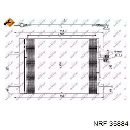 Chłodnica klimatyzacji NRF 35884 cena, od 120,32 USD