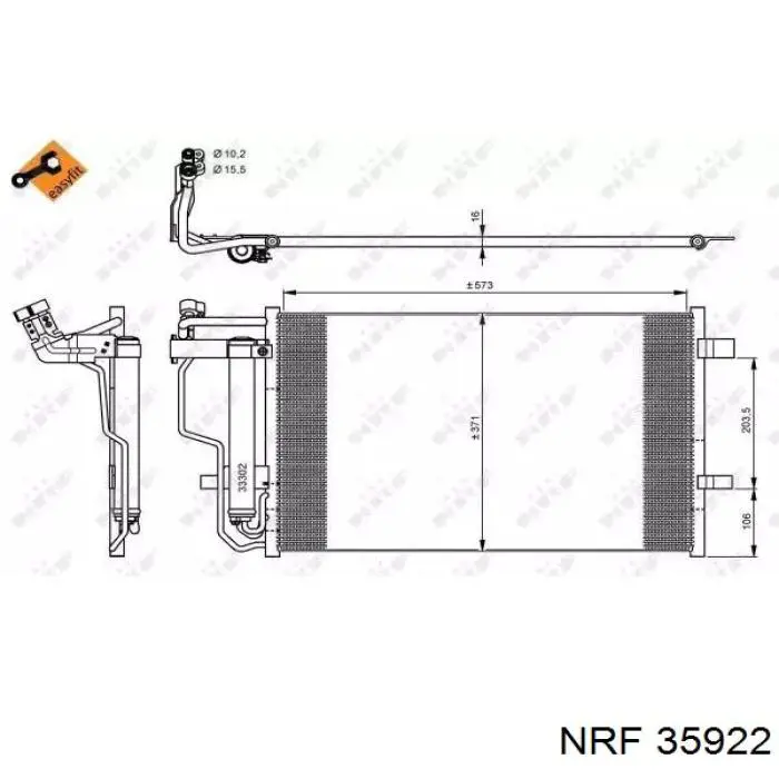 Chłodnica klimatyzacji NRF 35922 cena, od 113,45 USD