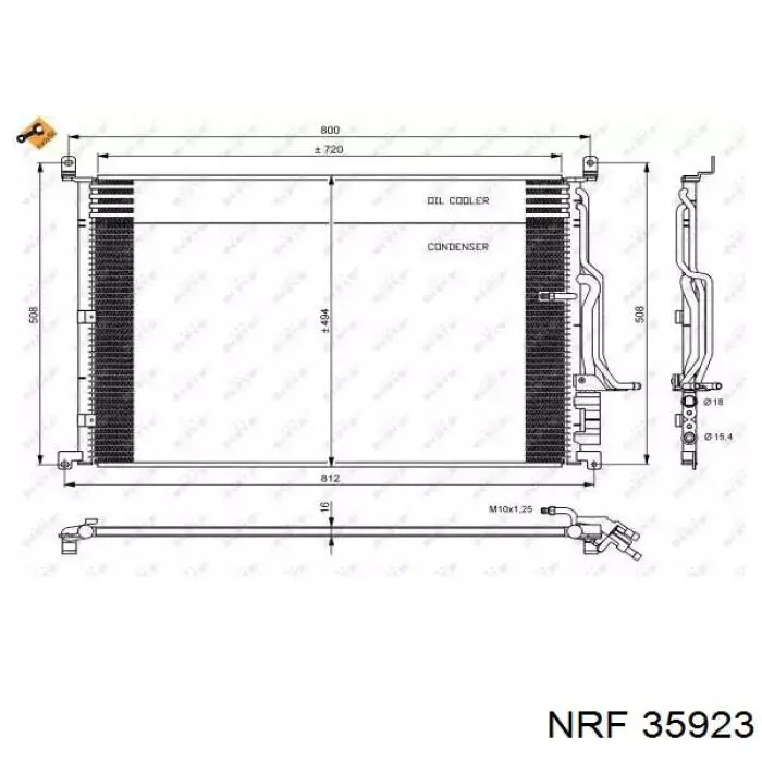 Chłodnica klimatyzacji NRF 35923 cena, od 121,28 USD