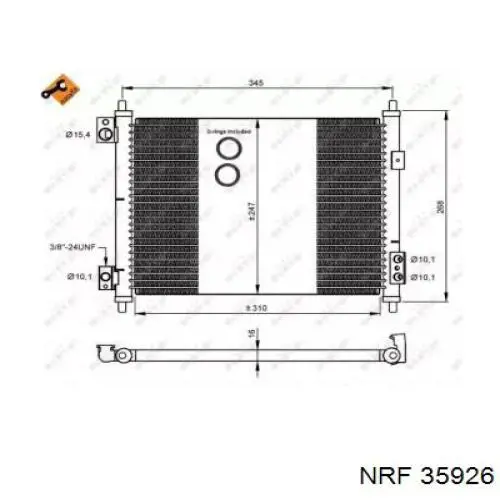 Chłodnica klimatyzacji Nissan/Infiniti 92110MA10D cena, od 124,29 USD
