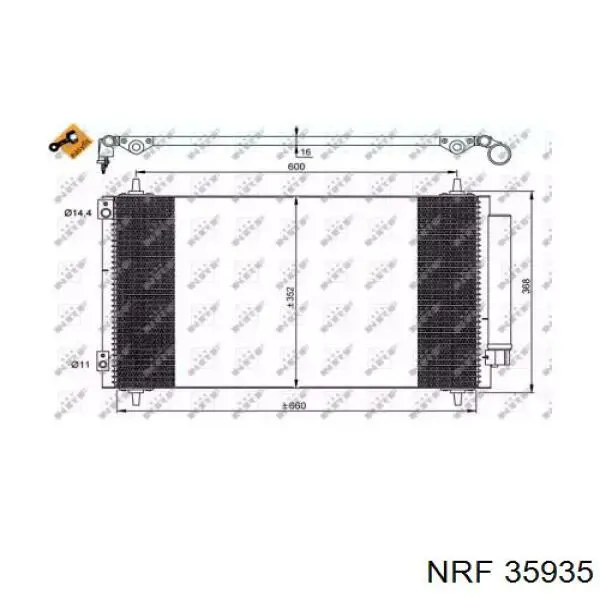 Chłodnica klimatyzacji NRF 35935 cena, od 126,68 USD