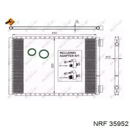 Chłodnica klimatyzacji NRF 35952 cena, od 69,81 USD