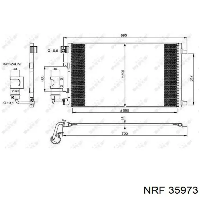 Chłodnica klimatyzacji NRF 35973 cena, od 98,98 USD