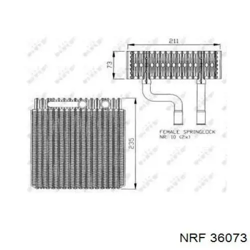 Parownik klimatyzacji Ford YS4H19850CA cena, od 92,07 USD