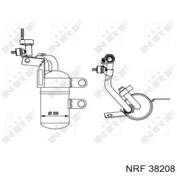 Do koszyka 38208 NRF Zawór sprężarki klimatyzacji