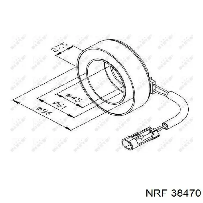 Sprzęgło sprężarki klimatyzacji CC203 REMA-PARTS
