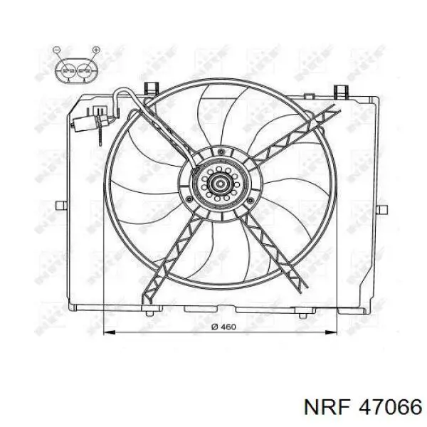 Dyfuzor chłodnicy, w komplecie z silnikiem i wirnikiem NRF 47066 cena, od 105,56 USD