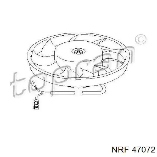 Do koszyka 47072 NRF Wentylator elektryczny układu chłodzenia kompletny (silnik+wirnik)