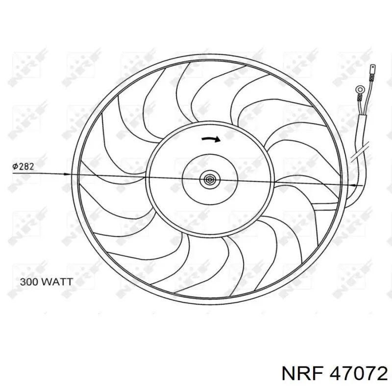 Wentylator elektryczny układu chłodzenia kompletny (silnik+wirnik) NRF 47072 cena, od 75,37 USD