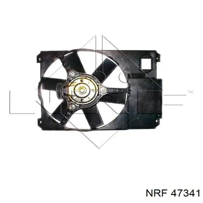 Do koszyka 47341 NRF Wentylator elektryczny układu chłodzenia, kompletny (silnik+wirnik) lewy