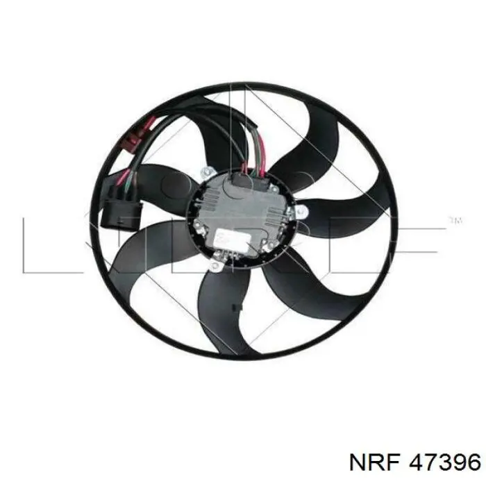 Do koszyka 47396 NRF Wentylator elektryczny układu chłodzenia, kompletny (silnik+wirnik) lewy