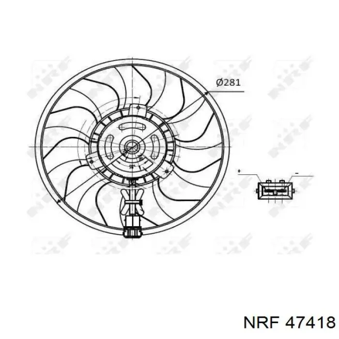 Wentylator (wirnik) chłodnicy NRF 47418 cena, od 67,64 USD