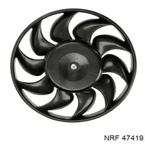Do koszyka 47419 NRF Wentylator elektryczny układu chłodzenia kompletny (silnik+wirnik)