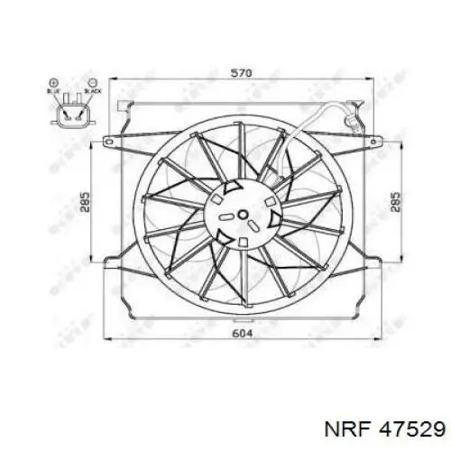Wentylator elektryczny układu chłodzenia kompletny (silnik+wirnik) Jeep Liberty/Cherokee SUV (KJ) (2002 - 2007) cena, od 102,19 USD