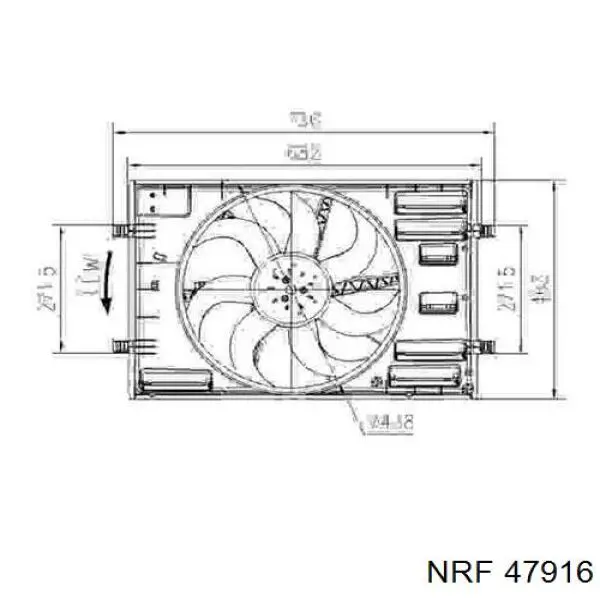 Dyfuzor chłodnicy, w komplecie z silnikiem i wirnikiem NRF 47916 cena, od 190,69 USD