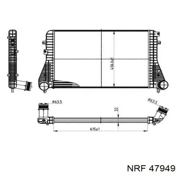 Wentylator elektryczny układu chłodzenia, kompletny (silnik+wirnik) lewy NRF 47949 cena, od 304,21 USD