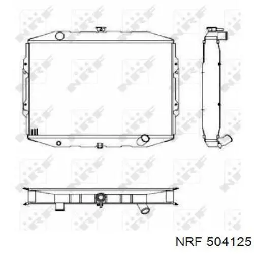 Chłodnica silnika NRF 504125 cena, od 144,72 USD