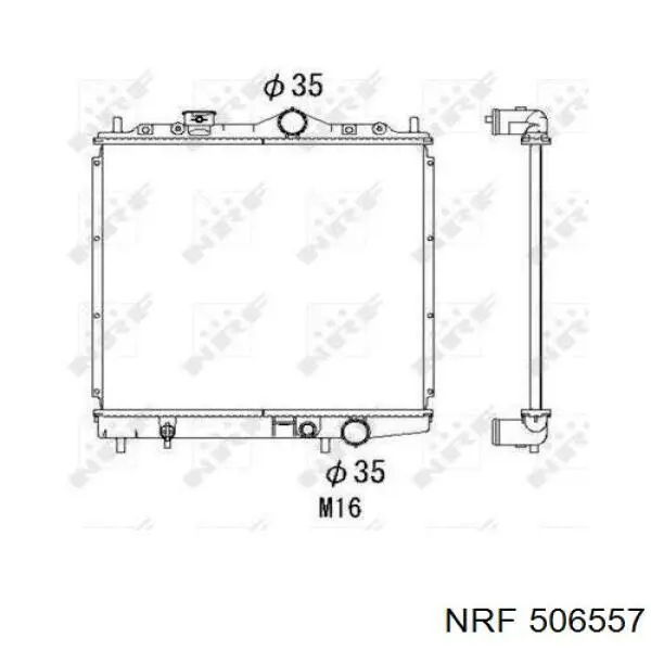 Chłodnica silnika NRF 506557 cena, od 92,33 USD