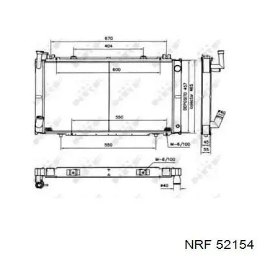 Chłodnica silnika NRF 52154 cena, od 244,96 USD