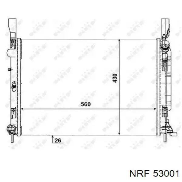Chłodnica silnika NRF 53001 cena, od 108,96 USD