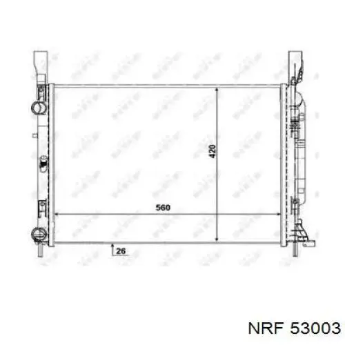 Chłodnica silnika NRF 53003 cena, od 99,97 USD