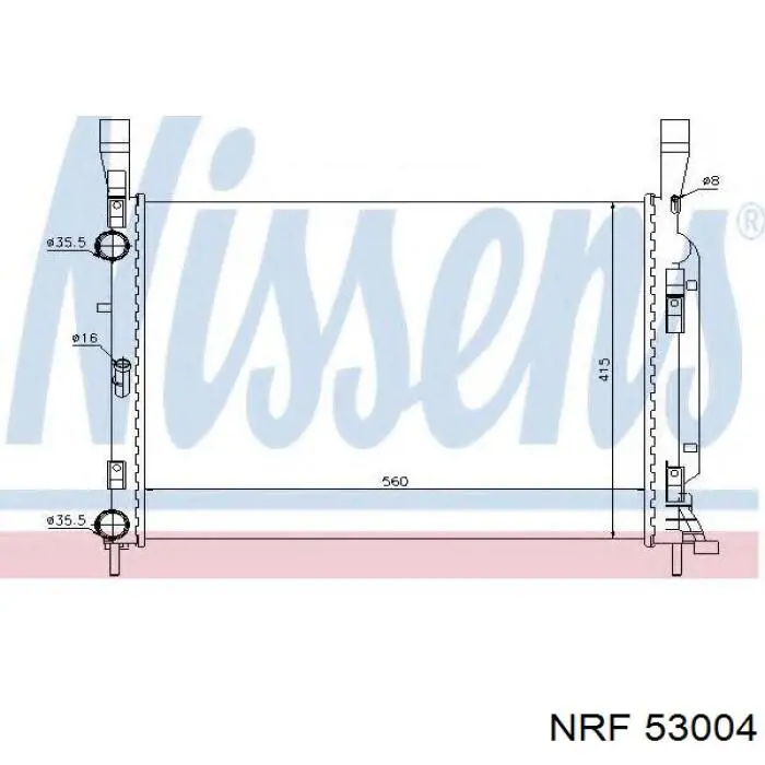 Chłodnica silnika NRF 53004 cena, od 117,00 USD