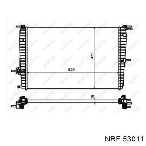 Chłodnica silnika NRF 53011 cena, od 122,24 USD