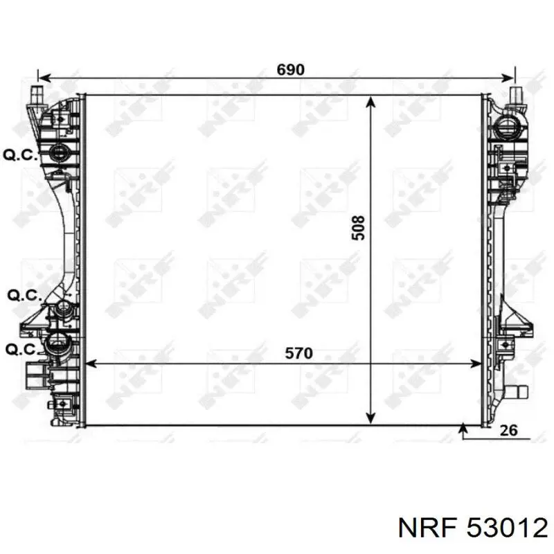 Chłodnica silnika NRF 53012 cena, od 178,77 USD