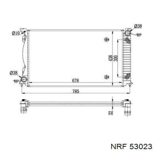 Chłodnica silnika NRF 53023 cena, od 201,15 USD